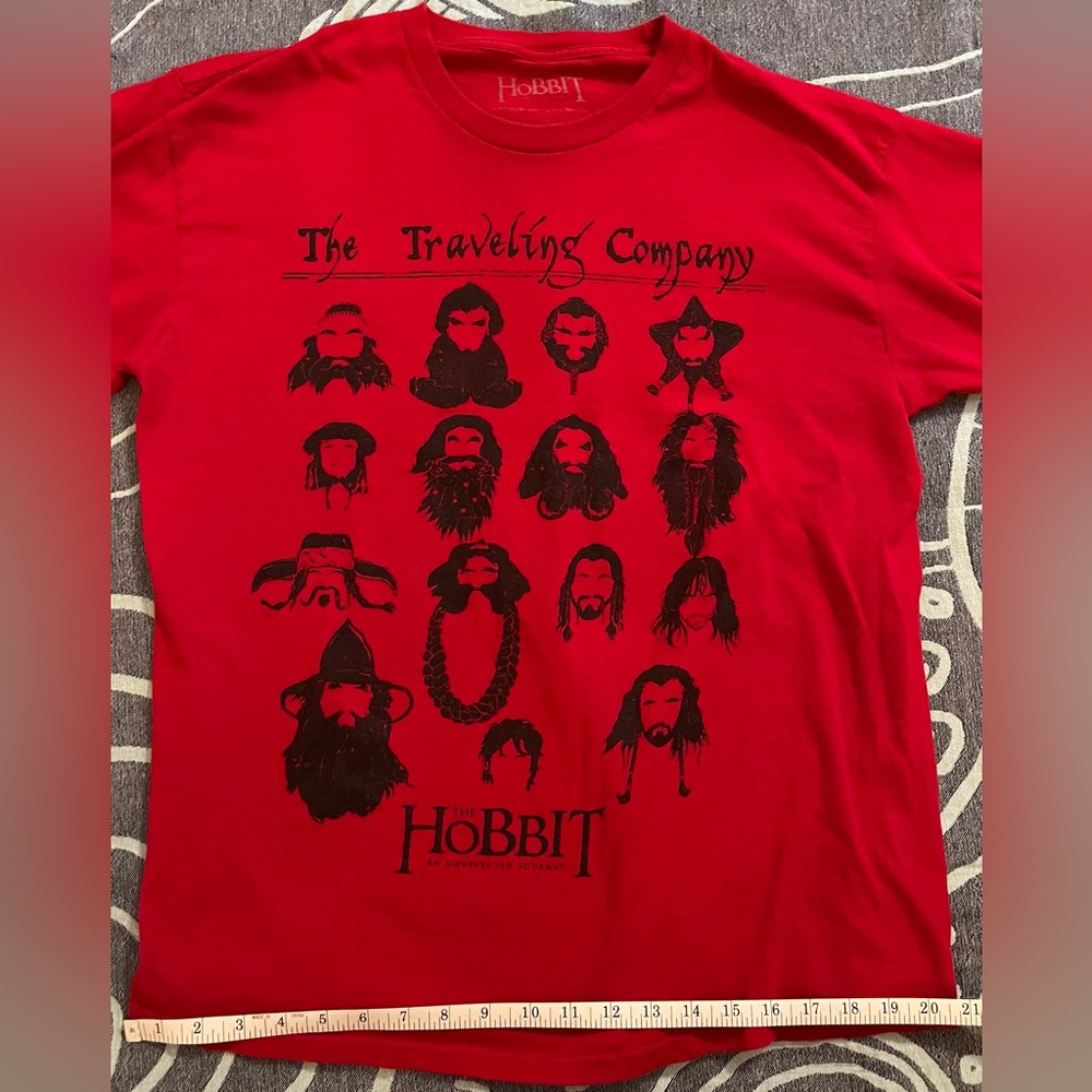 Hobbit Tshirt Mens XL Red  The Traveling Company Beard Images Red